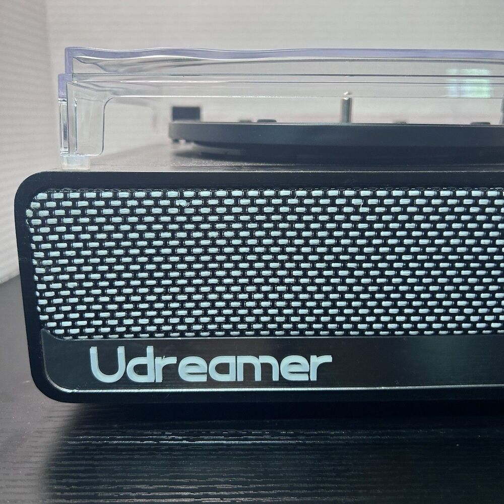 Udreamer UD001 3-Speed Turntable Record Player w/Speakers, USB, Bluetooth, Aux